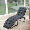 73" Outdoor Lounge Chaise Padded Cushion with String Ties