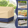 77" x 43" Patio Furniture Cover Waterproof 3-Seater Outdoor Deep Couch Sofa Cover with Padded Handle Air Vent & Click-Close Straps