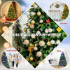 7FT Pre-Lit Artificial Christmas Tree Realistic Hinged Snowy Pine Xmas Tree with 450 Color Changing LED Lights & 11 Flash Modes