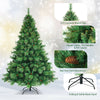 7FT Pre-lit Hinged Artificial Christmas Tree with 1233 Glitter Tips and 500 LED Lights