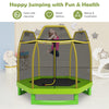 7ft Outdoor Kids Trampoline Recreational Bounce Jumper with Safety Enclosure Net