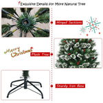 7ft Snow Flocked Higned Artificial Pencil Christmas Tree with Red Berries