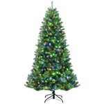7ft PreLit Hinged Christmas Tree Remote Control Xmas Tree with 9 Lighting Modes & 500 Color-Changing LED Lights