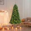 7ft PreLit Hinged Christmas Tree Remote Control Xmas Tree with 9 Lighting Modes & 500 Color-Changing LED Lights