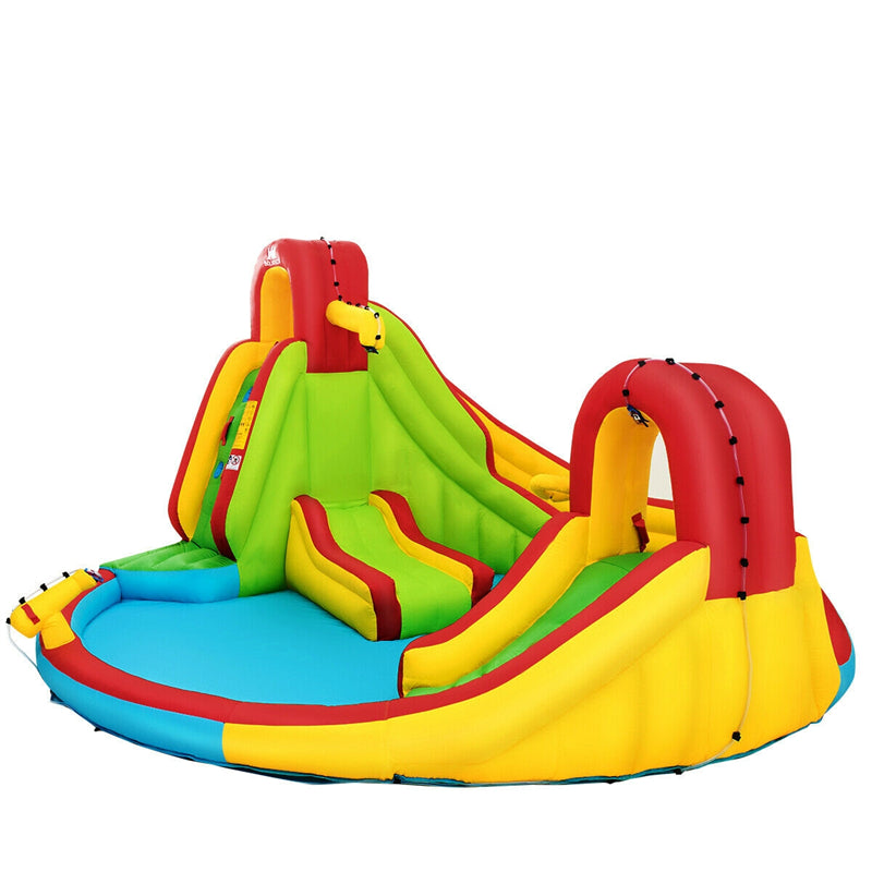 Inflatable Water Slide, 16x14FT Kids Mega Water Park with Dual Racing Slide, Large Splash Pool, Climbing Wall & Water Cannon for Backyard Party Gifts
