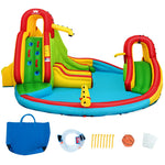 Inflatable Water Slide, 16x14FT Kids Mega Water Park with Dual Racing Slide, Large Splash Pool, Climbing Wall & Water Cannon for Backyard Party Gifts
