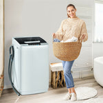Fully Automatic Washing Machine 2-in-1 Portable Laundry Washer Spin Dryer Combo 8.8 lbs Capacity with Drain Pump