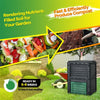 80 Gallon Outdoor Compost Bin Garden Fertilizer Barrel with Top Flip Door & Latch-on Lid