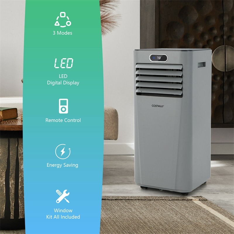8000 BTU Portable Air Conditioner Air Cooler with Remote Control for Home & Office