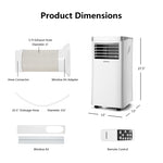8000 BTU Portable Air Conditioner 3-in-1 Air Cooler with Fan & Dehumidifier Mode Remote Control