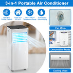 8000 BTU Portable Air Conditioner 4-in-1 Multifunctional Air Cooler with Dehumidifier Fan Mode & Remote Control
