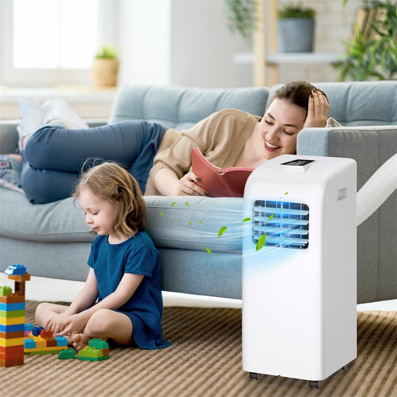 8000 BTU Portable Air Conditioner 3-in-1 AC Cooling Unit with Dehumidifier Function, Remote Control & Window Kit