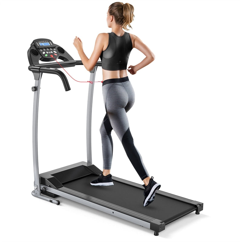 800W Folding Treadmill Electric Motorized Power Running Fitness Machine with LED Display