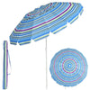 8 FT Portable Beach Umbrella with Sand Anchor and Tilt Mechanism