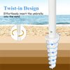 8 FT Portable Beach Umbrella with Sand Anchor and Tilt Mechanism
