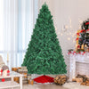 8FT Pre-Lit Hinged Spruce PVC Artificial Christmas Tree with 430 LED Lights
