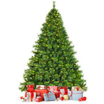 8FT Pre-lit Hinged Artificial Christmas Tree with 1913 Glitter Tips and 700 LED Lights