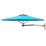 8 FT Wall Mounted Patio Umbrella Tilting Outdoor Umbrella Sunshade Umbrella with Adjustable Pole & Wind Vent - Bestoutdor