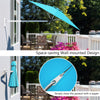 8 FT Wall Mounted Patio Umbrella Tilting Outdoor Umbrella Sunshade with Adjustable Pole
