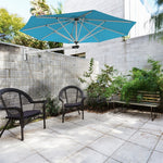 8 FT Wall Mounted Patio Umbrella Tilting Outdoor Umbrella Sunshade Umbrella with Adjustable Pole & Wind Vent - Bestoutdor