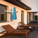 8 FT Wall Mounted Patio Umbrella Tilting Outdoor Umbrella Sunshade Umbrella with Adjustable Pole & Wind Vent - Bestoutdor