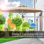 8 FT Wall Mounted Patio Umbrella Tilting Outdoor Umbrella Sunshade Umbrella with Adjustable Pole & Wind Vent - Bestoutdor