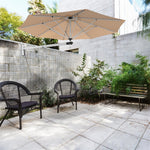 8 FT Wall Mounted Patio Umbrella Tilting Outdoor Umbrella Sunshade Umbrella with Adjustable Pole & Wind Vent - Bestoutdor