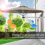 8 FT Wall Mounted Patio Umbrella Tilting Outdoor Umbrella Sunshade Umbrella with Adjustable Pole & Wind Vent - Bestoutdor