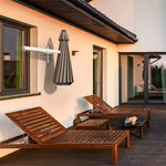 8 FT Wall Mounted Patio Umbrella Tilting Outdoor Umbrella Sunshade Umbrella with Adjustable Pole & Wind Vent - Bestoutdor
