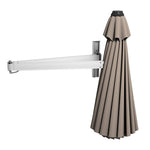 8 FT Wall Mounted Patio Umbrella Tilting Outdoor Umbrella Sunshade Umbrella with Adjustable Pole & Wind Vent - Bestoutdor