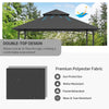 8' x 5' Outdoor Barbecue Grill Gazebo Canopy Tent BBQ Shelter with 2 Side Shelves