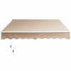 8’ x 6.6’ Retractable Patio Awning Outdoor Shade with Crank Handle