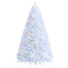 8ft White Iridescent Tinsel Artificial Christmas Tree with 1636 Branch Tips