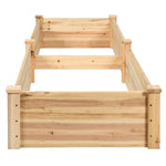8ft x 2ft Wooden Raised Garden Bed Vegetable Planter Box Kit - Bestoutdor