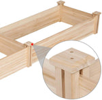 8ft x 2ft Wooden Raised Garden Bed Vegetable Planter Box Kit - Bestoutdor