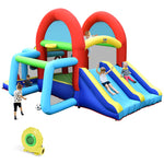 8 in 1 Inflatable Bounce House Outdoor Jumping Bouncy Castle with 480W Blower