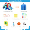 8 in 1 Inflatable Bounce House Outdoor Jumping Bouncy Castle with 480W Blower