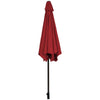 9FT Patio Umbrella 6 Ribs Tilt Crank Outdoor Umbrella