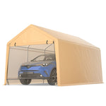 10.5' x 17' Heavy Duty Portable Carport Car Canopy Garage Tent with Roll-up Front Door