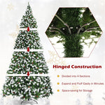 9ft Pre-lit Snow Flocked Artificial Christmas Tree with 900 LED Lights