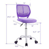 Adjustable Height Kids Desk Chair Mid Back Swivel Armless Office Study Task Chair with Lumbar Support