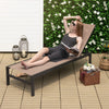 Aluminium Outdoor Chaise Lounge Chair 6-Position Adjustable Patio Recliner for Poolside Backyard