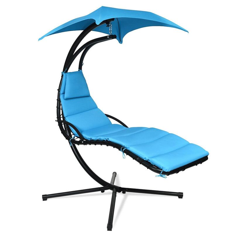 Hanging Chaise Lounge Hammock Outdoor Lounge Chair Swing Chair with Pillow