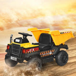 Kids Ride On Dump Truck 12V Battery Powered RC Construction Vehicle Ride On Tractor with Bucket & Electric Dump Bed