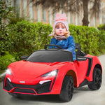 Kids Ride On Supercar 12V Battery Powered Electric Vehicle with Remote Control & LED Lights