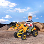 Kids Ride On Excavator Dumper Truck 12V Battery Powered Ride On Construction Vehicle with Front Loader Shovel