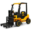 12V Kids Ride On Forklift Construction Vehicle with Remote Control & Back Trunk