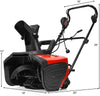 18 Inch Electric Snow Thrower 15 Amp Corded Snow Blower 720Lbs/Minute with 180° Chute Rotation & 2 Transport Wheels