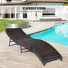 Bestoutdor 2Pcs Rattan Folding Patio Lounger Chair with Double Sided Cushions