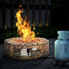 40,000 BTU Outdoor Stone Gas Fire Pit with Natural Stone Cover for Patio Garden Backyard